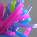Straws arranged in a haphazard fashion to illustrate trigger points